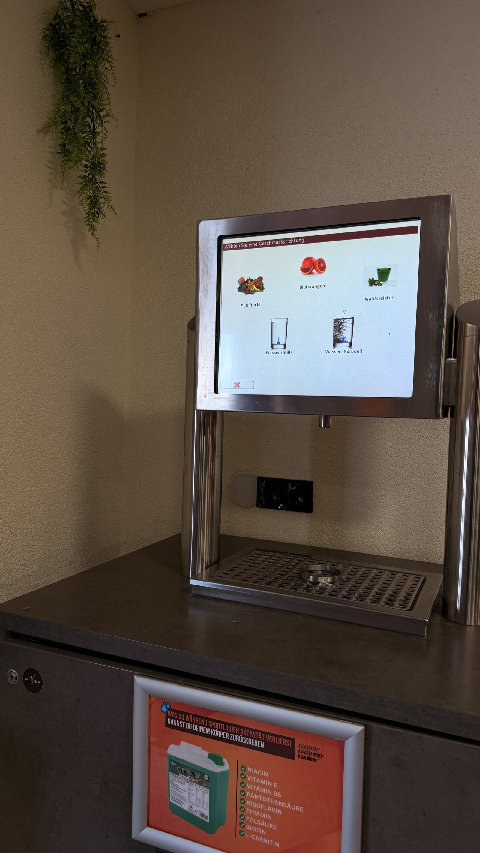 Getränkestation mit Auswahl-Display